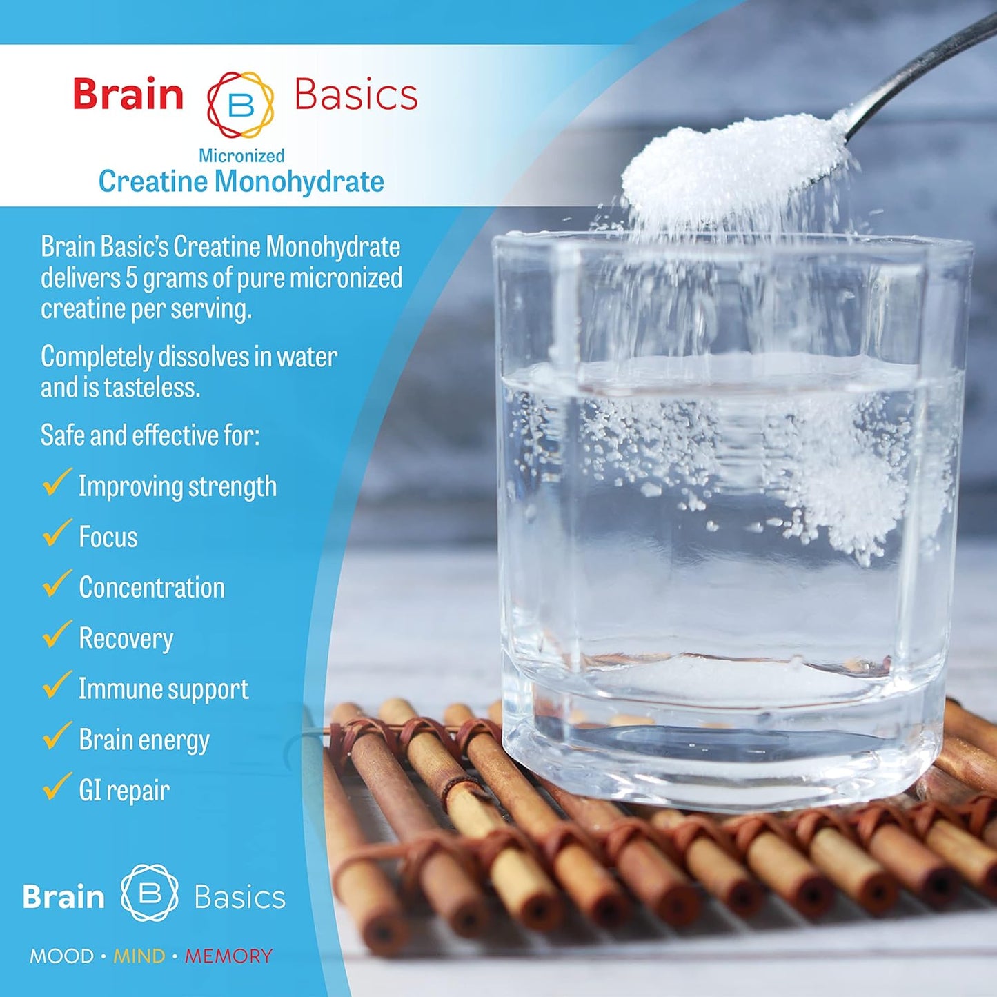 Micronized Creatine Monohydrate Powder 500g - Boost Brain, Muscle, and Endurance with 5g per Serving