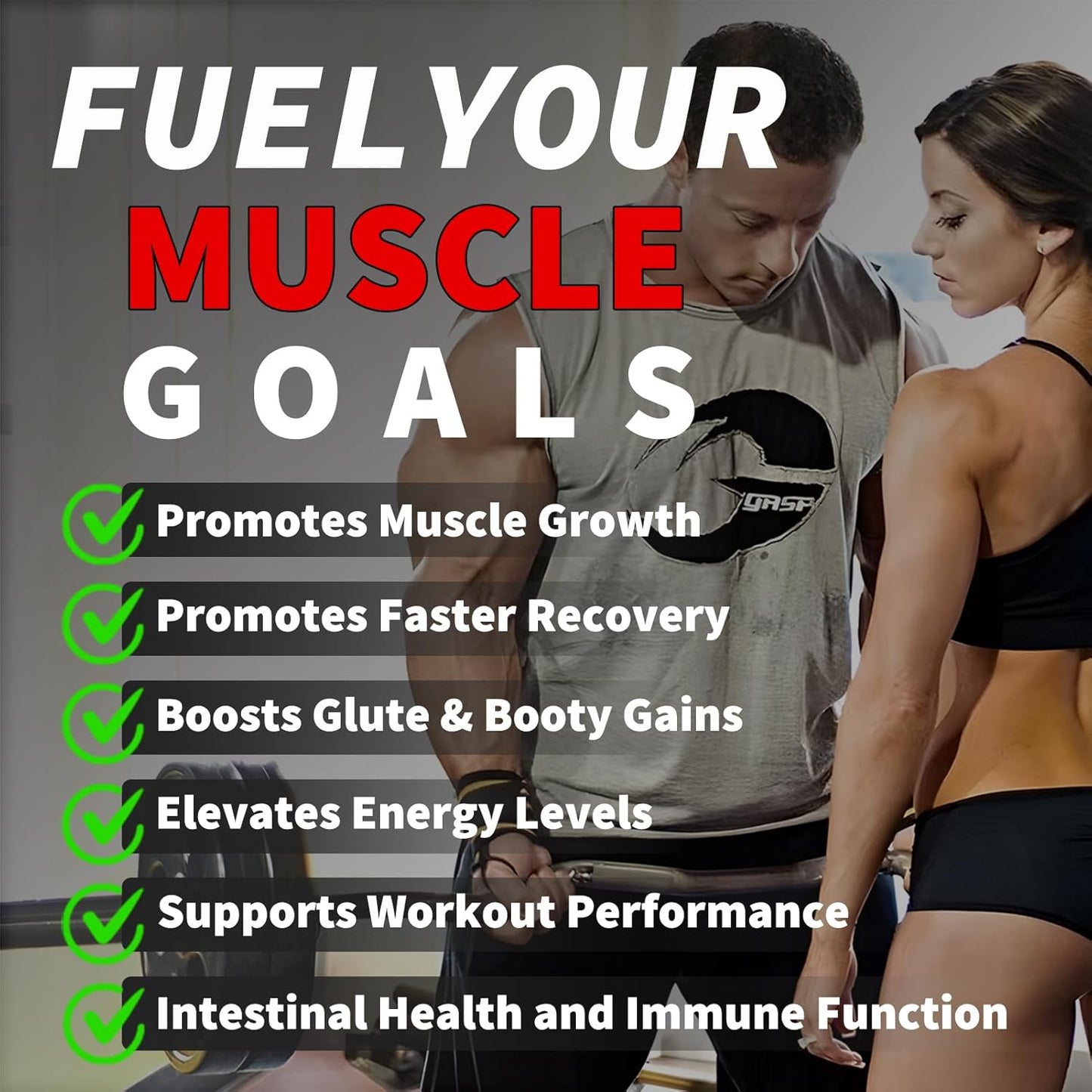 Micronized Creatine Monohydrate Powder for Muscle Growth & Recovery - Gluten Free, Unflavored - 30 Servings - Creatine HMB & Glutamine - Men & Women