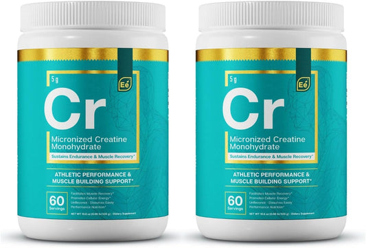 Micronized Creatine Monohydrate Powder for Women and Men - Unflavored Pure Creatine Supplement - 240 Servings (2 Pack)