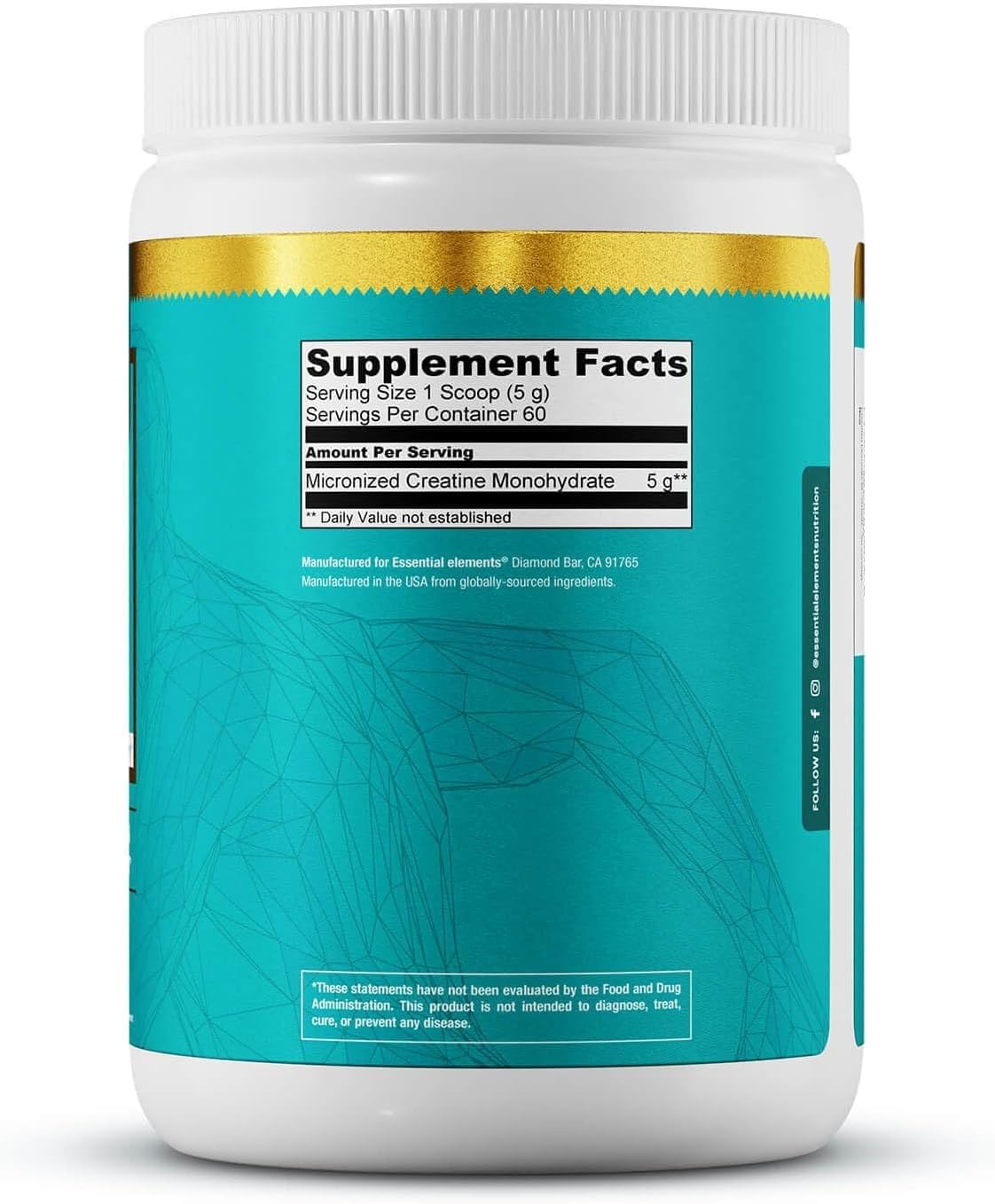 Micronized Creatine Monohydrate Powder for Women and Men - Unflavored Pure Creatine Supplement - 240 Servings (2 Pack)