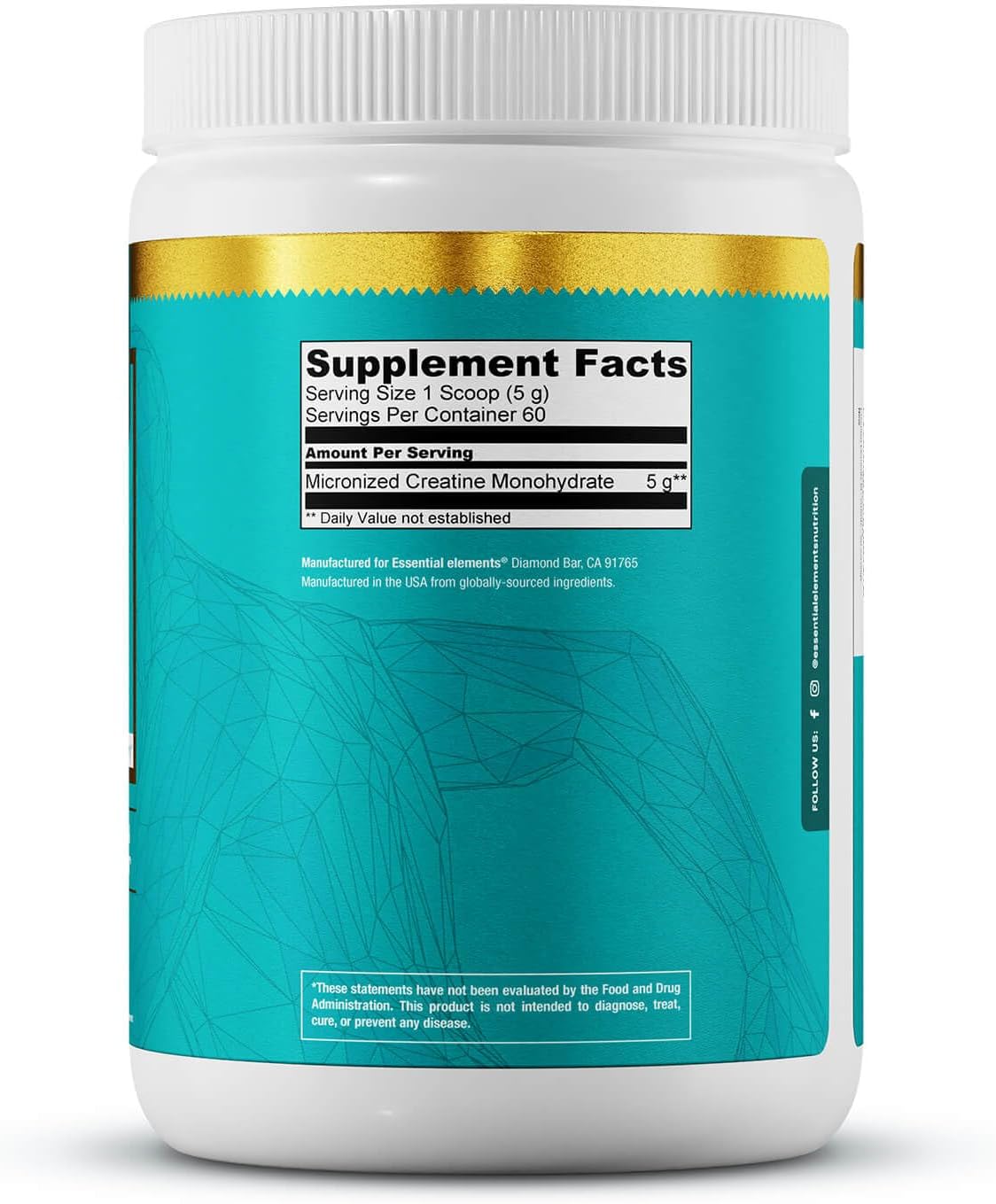 Micronized Creatine Monohydrate Powder for Women and Men - Unflavored Pure Creatine Supplement - 240 Servings (2 Pack)