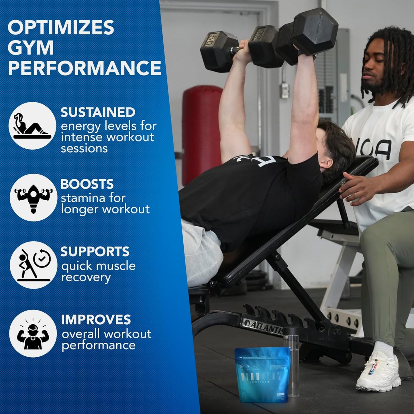 Mind-Boosting Nootropic Brain Supplement with Caffeine, L-Tyrosine, Teacrine & Alpha GPC - Energy, Focus & Mood Enhancer for Gamers, Gym Enthusiasts, Students & Entrepreneurs - 30 Servings (Blue Raspberry)