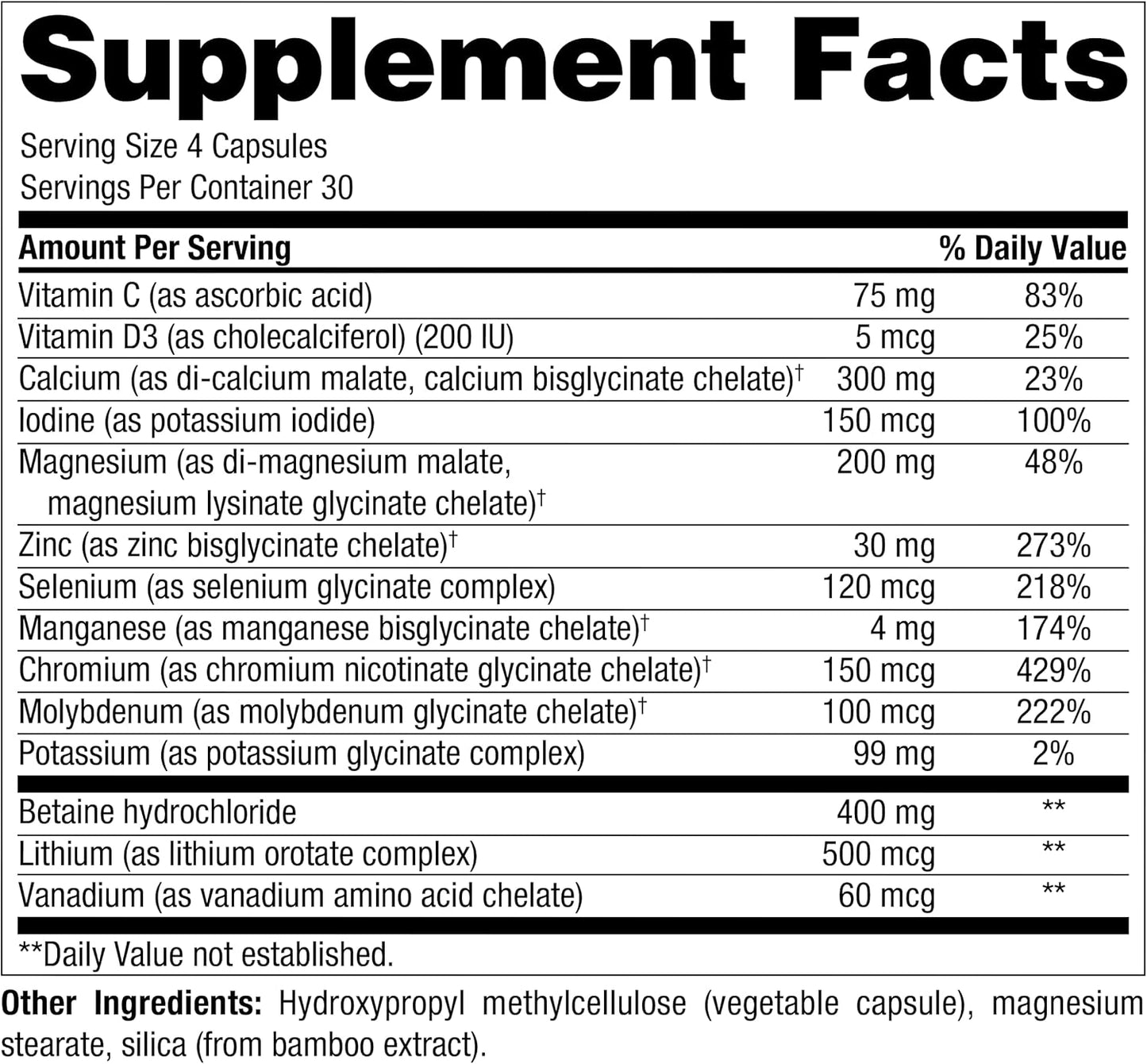Mineral Complex Supplement for Revitalization and Energy Boost