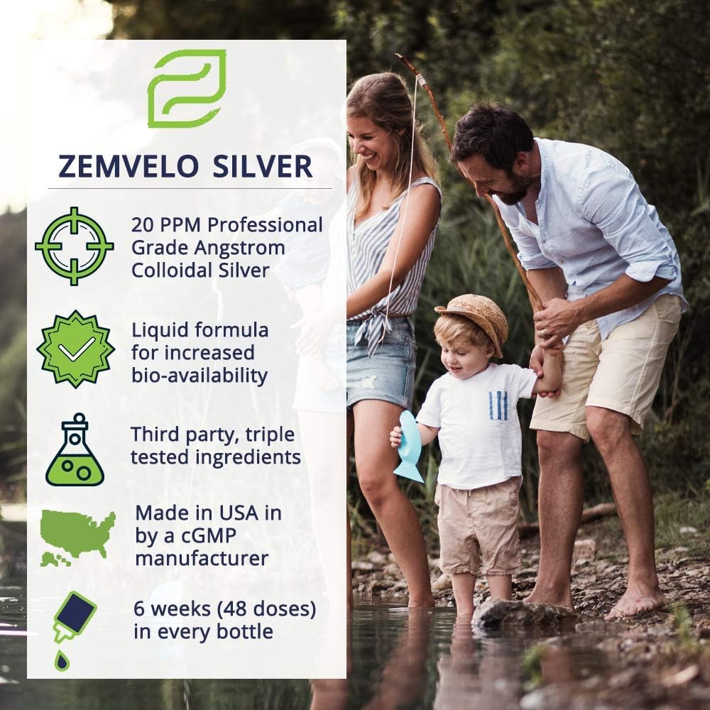 Mineralife Liquid Ionic Silver Supplement for Healthy Skin, Hair, Nails, & Immune Support - Natural Inflammatory Response Booster