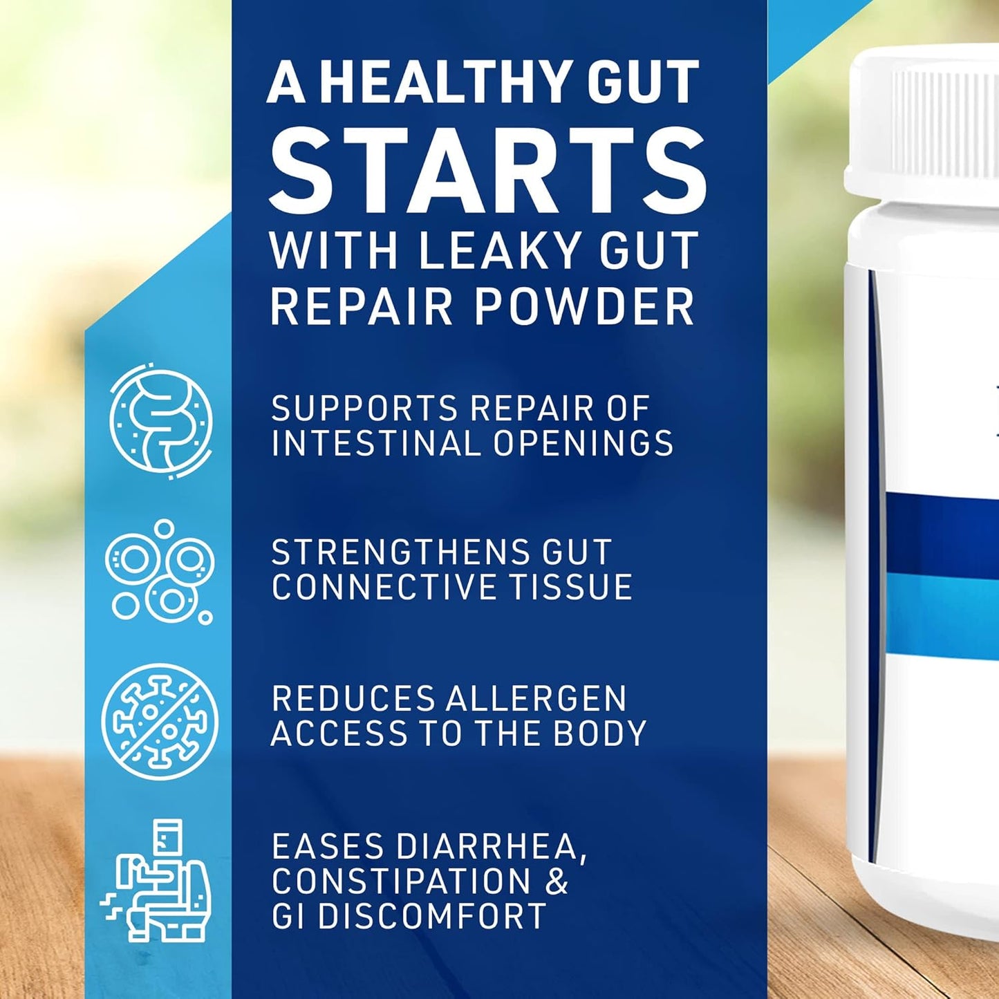 Mint Chocolate Gut L Glutamine Powder for Gut Health, Gluten-Free Supplement for Bloating and IBS Relief, 180g - Liver Medic