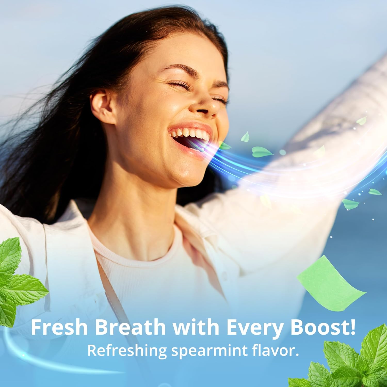 Minty Energy Strips with 80mg Caffeine - 10X Absorption | 12 Pack for Instant Energy & Focus Boost | Convenient On-The-Go Energy Solution