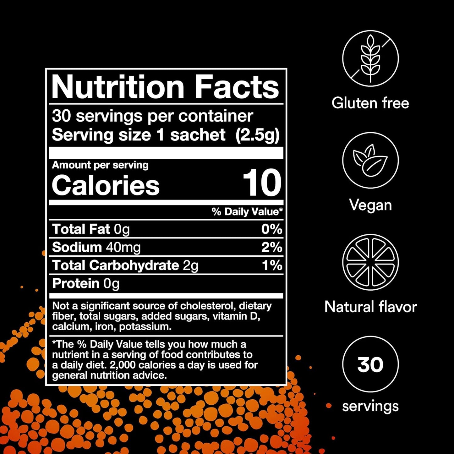 MitoQ Longevity Cellular Water Drink Mix - Orange Flavor - Antioxidant for Cell Energy & Metabolism - 30 Packets