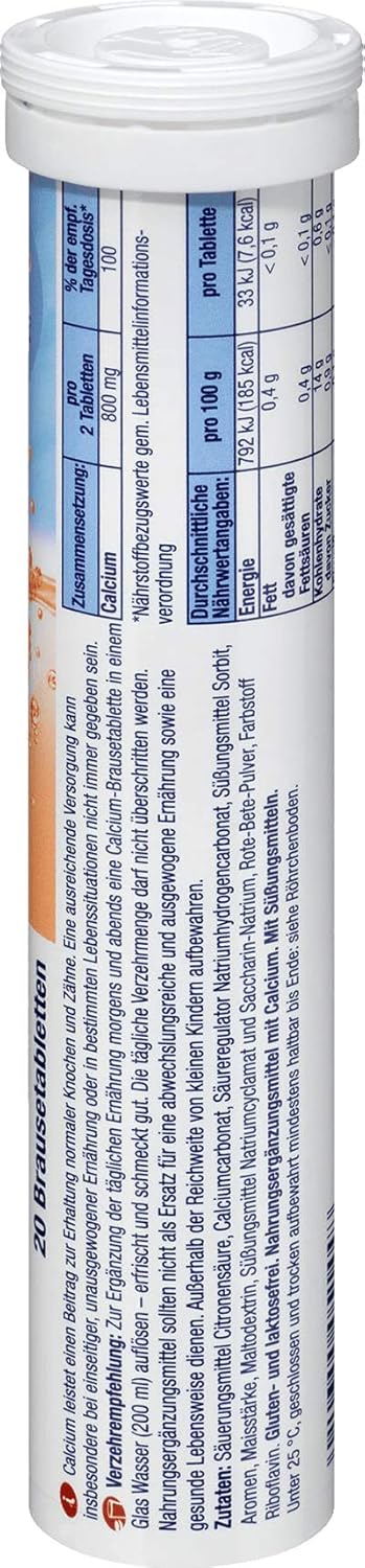 Mivolis Calcium Effervescent Tablets - 80 pcs Total - Dietary Supplements Made in Germany