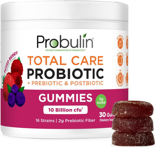 Mixed Berry Probiotic Gummies with Prebiotic & Postbiotic - 30ct