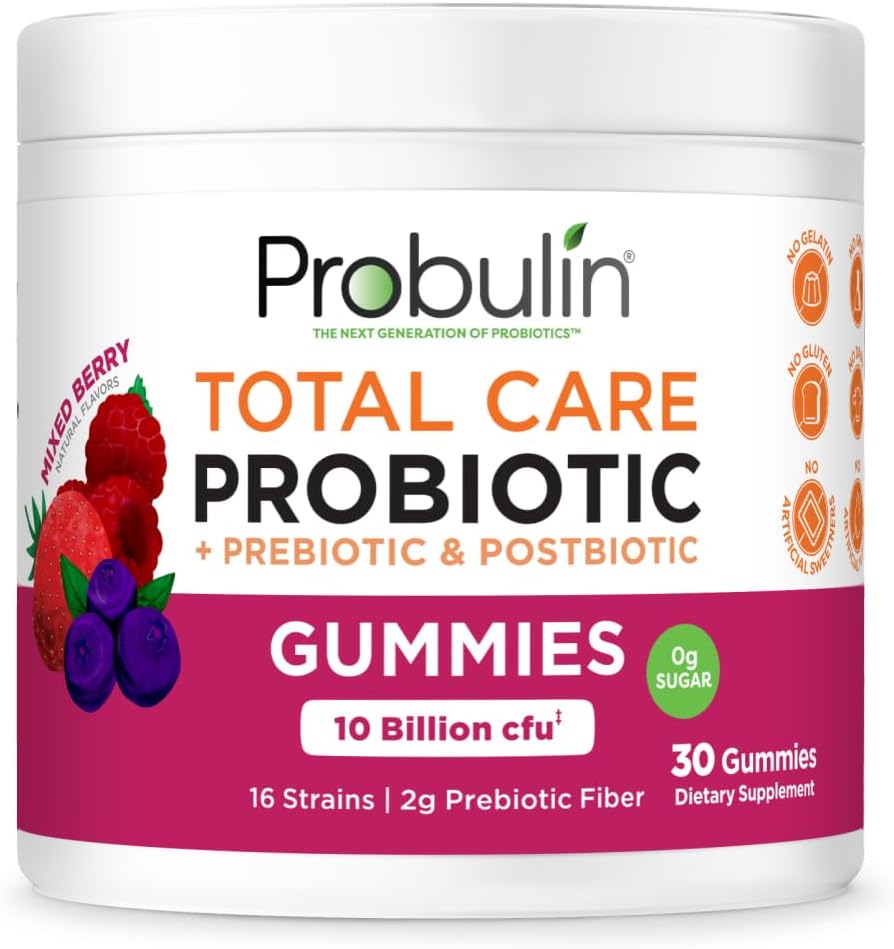 Mixed Berry Probiotic Gummies with Prebiotic & Postbiotic - 30ct