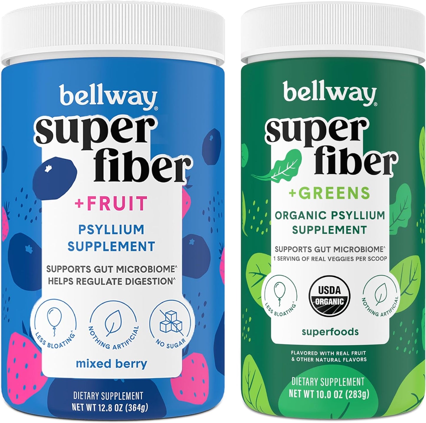 Mixed Berry Super Fiber Powder with Greens for Digestive Health and Immune Support