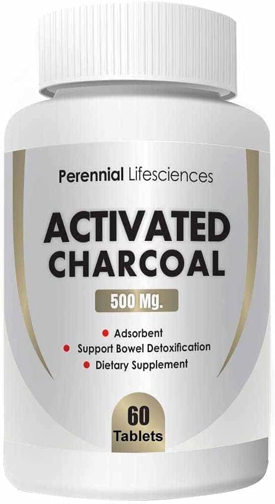 MIYUU Perennial Lifesciences Activated Charcoal Tablets - 500Mg, Pack of 60
