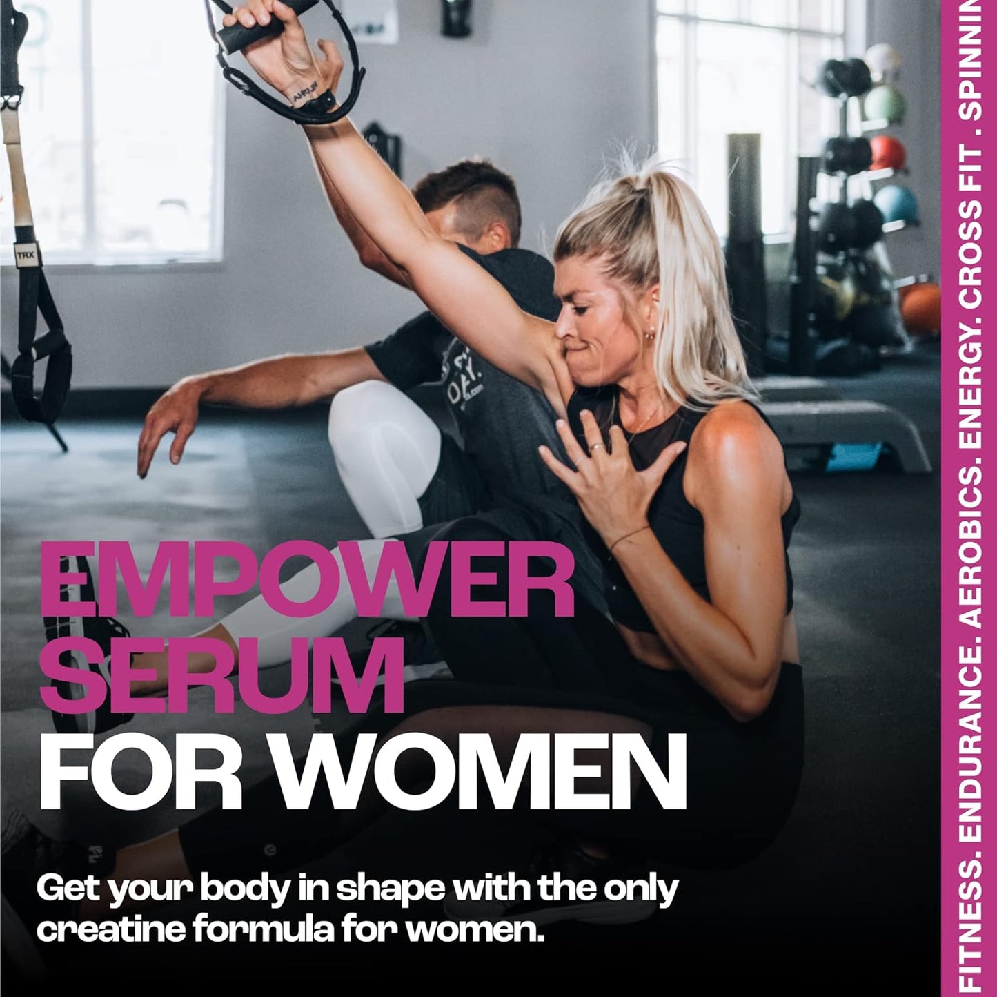 MMUSA Women's Lean Muscle Strength Pre-Workout with Energy Boost - Burn Fat Faster, Strengthen Core, Increase Endurance - Strawberry Flavor