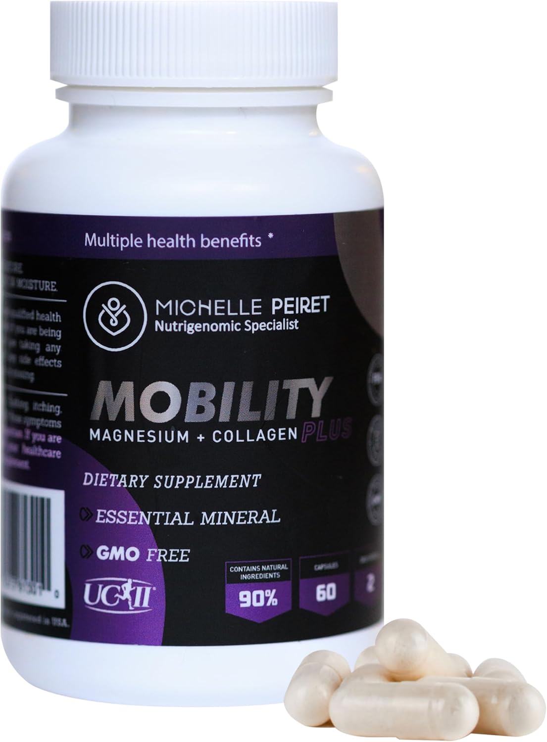Mobility Magnesium + Collagen Capsules with Hyaluronic Acid & Vitamin C for Bone & Muscle Support