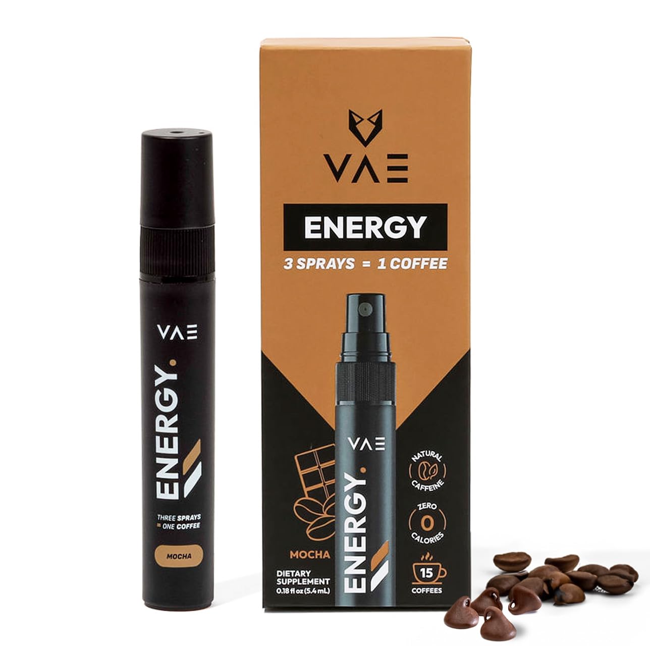 Mocha VAE Energy Spray for Quick Boost and Focus