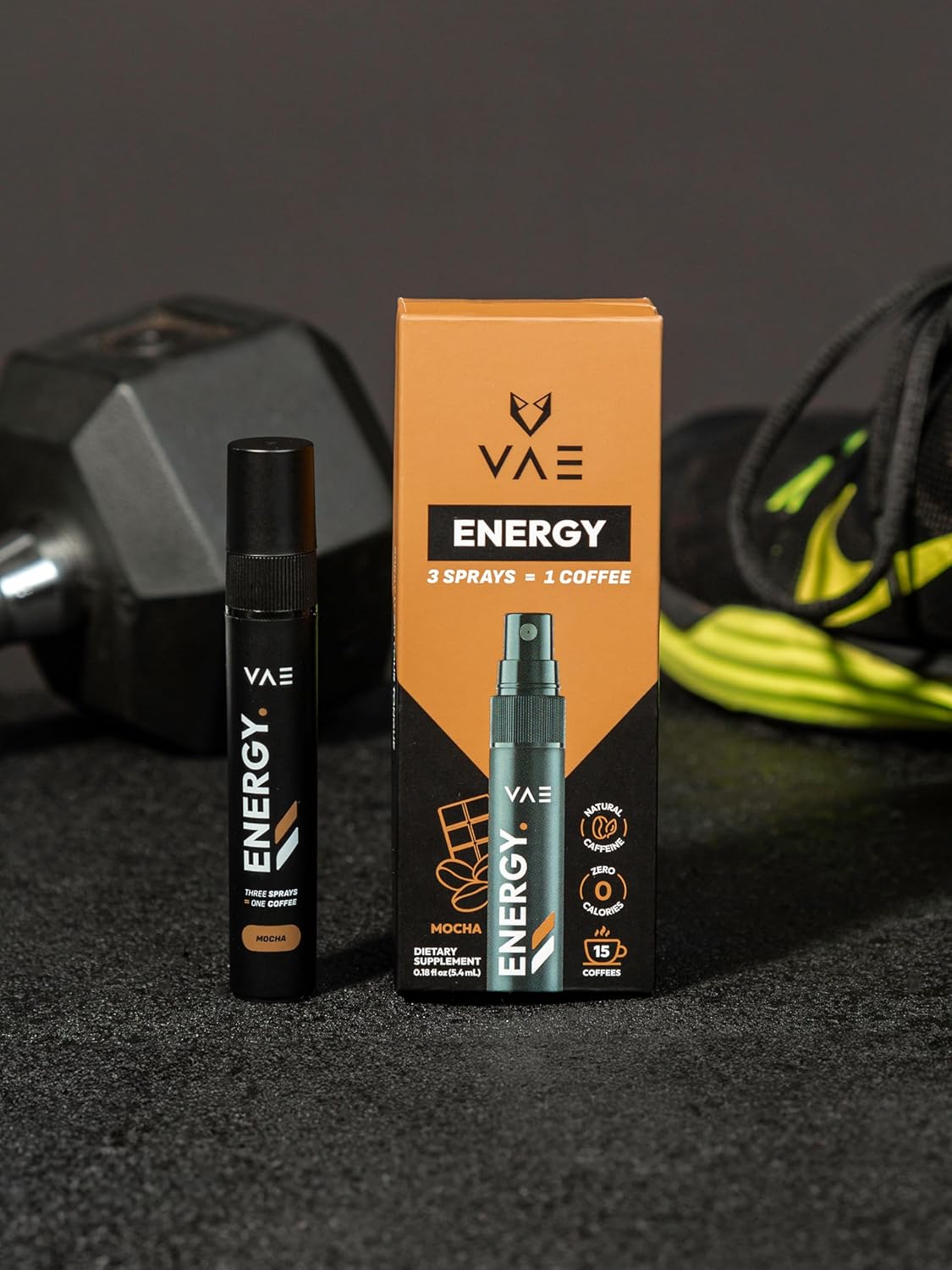 Mocha VAE Energy Spray for Quick Boost and Focus