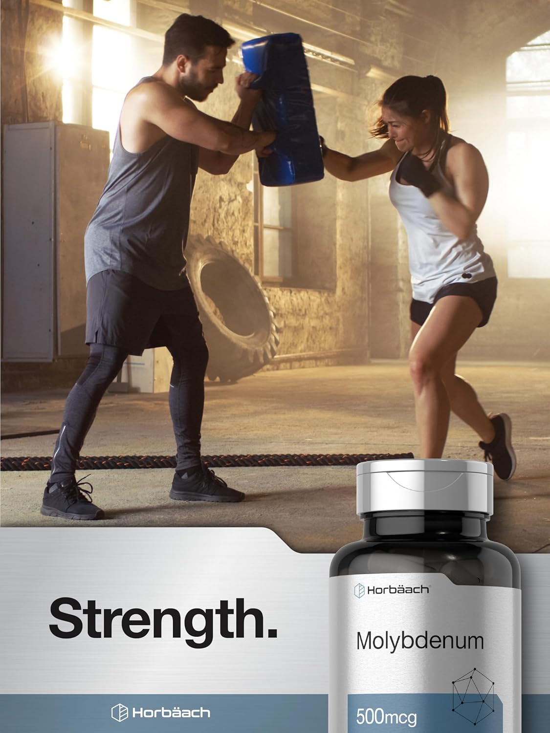 Molybdenum Supplement 500mcg | 200 Capsules | Amino Acid Chelate | Non-GMO, Gluten Free by Horbäach