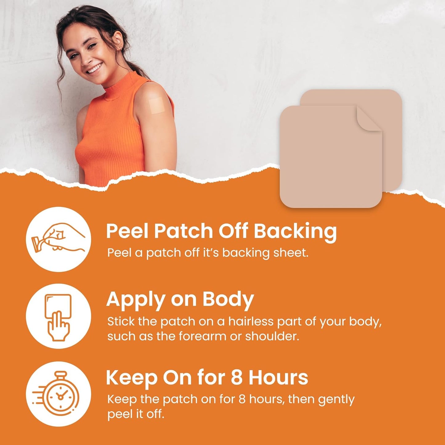 Monier B12 Patches (60 Pack) - Natural Firming Energy Patch for Women and Men - Focus & Body Support Formula