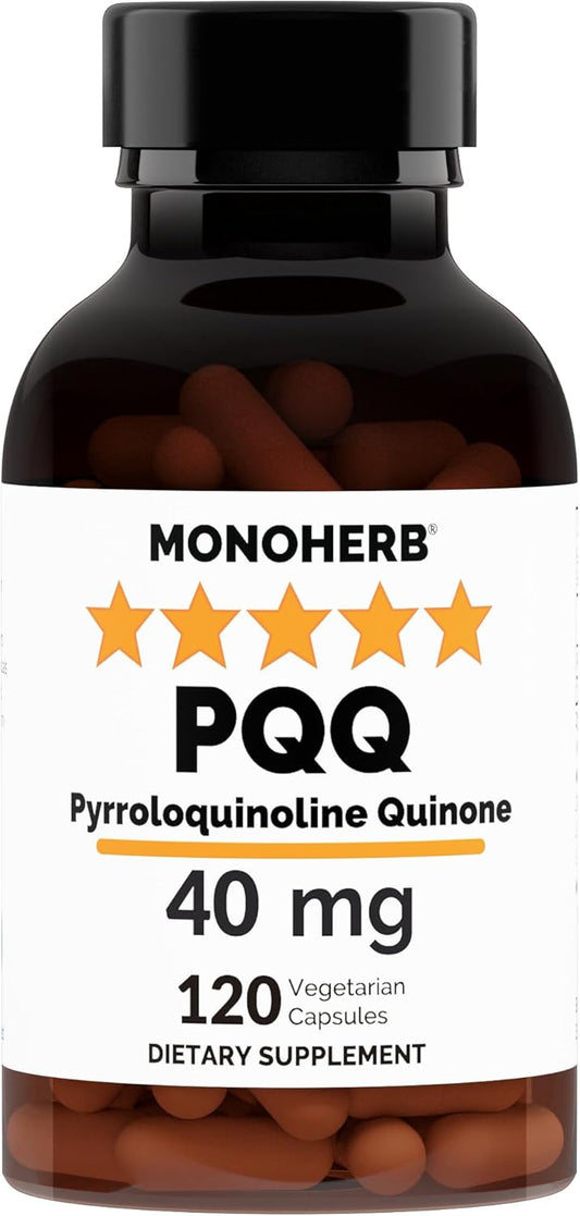 Monoherb PQQ 40mg Capsules - Pyrroloquinoline Quinone Supplement, 120 Count - BoostGo Australia