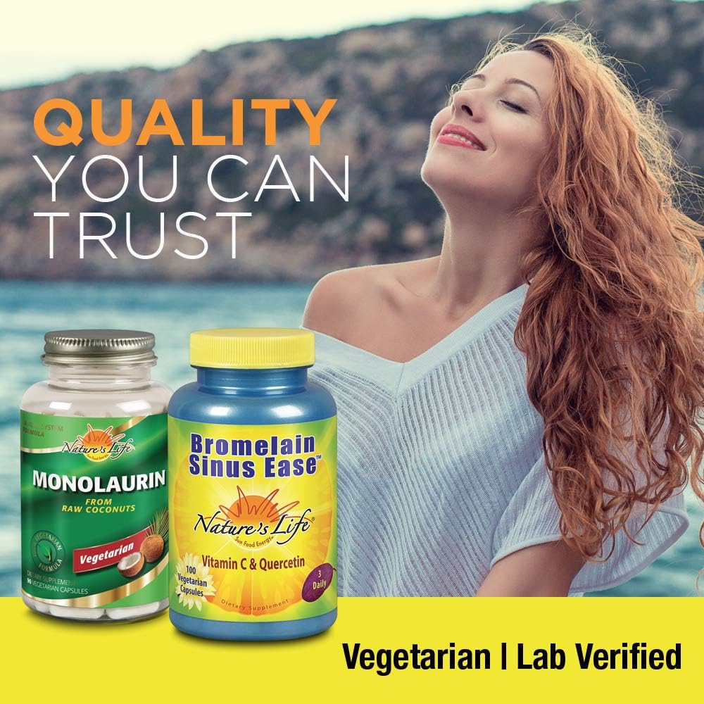 Monolaurin & Bromelain Sinus Ease Bundle for Healthy Immune & Respiratory Support - 90ct & 100ct