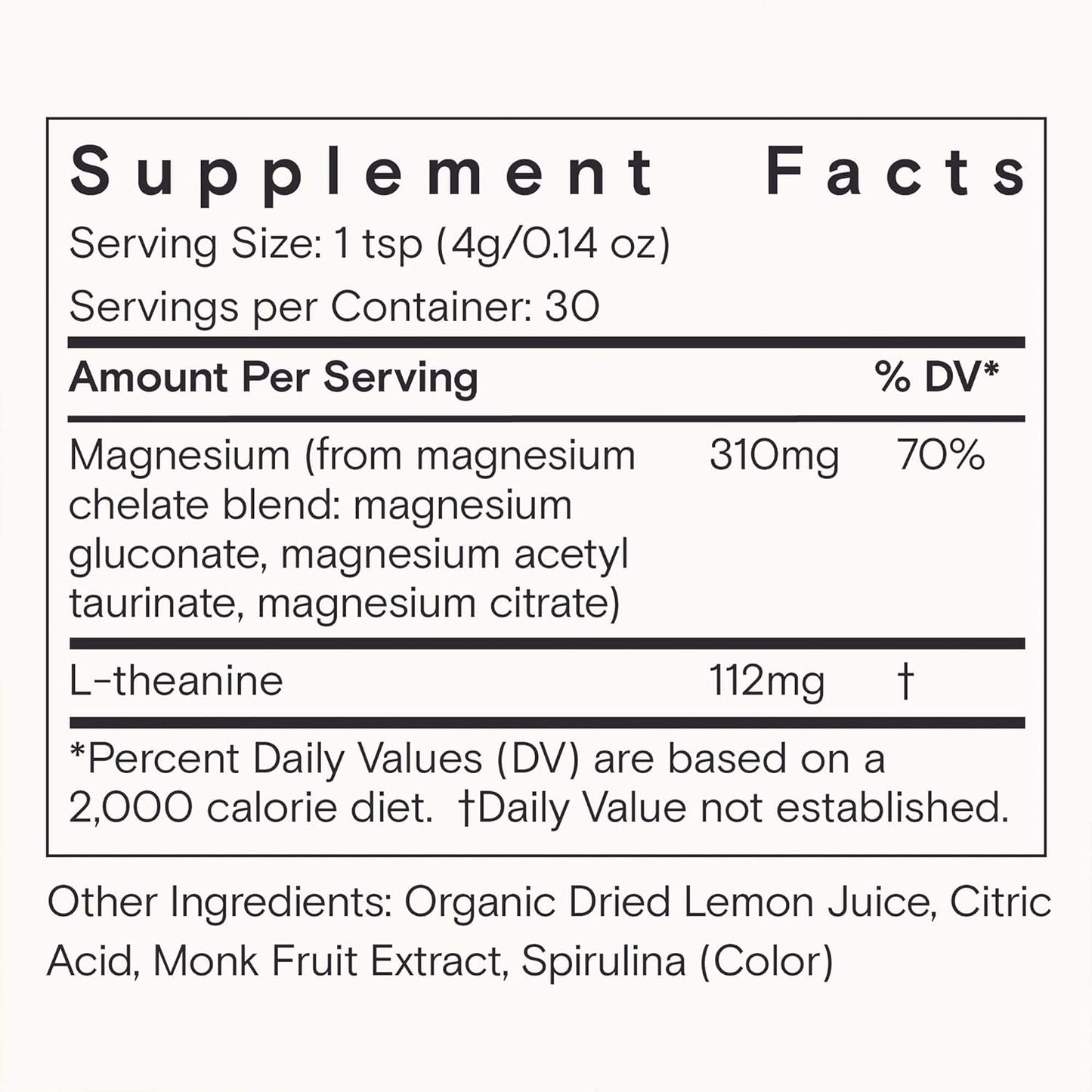 Moon Juice Magnesi-Om Blue Lemon Powder for Brain Health & Rest - 30 Servings - L-Theanine & Magnesium - Vegan & Non GMO - 4.2oz Jar