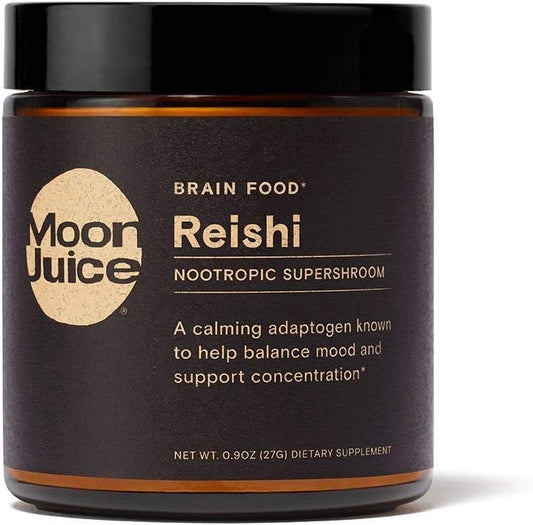 Moon Juice Reishi Mushroom Powder Extract - 700mg 1,3 & 1,6 Beta-Glucans - Supports Mood, Concentration & Immune Health - Vegan, Non-GMO - 1.3oz