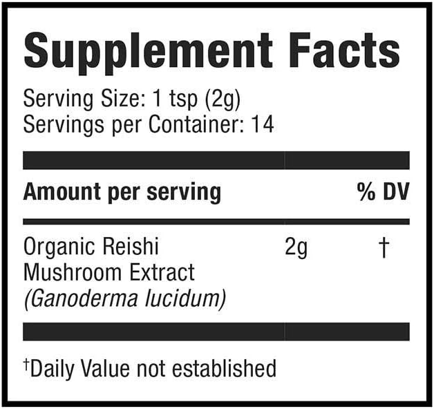 Moon Juice Reishi Mushroom Powder Extract - 700mg 1,3 & 1,6 Beta-Glucans - Supports Mood, Concentration & Immune Health - Vegan, Non-GMO - 1.3oz