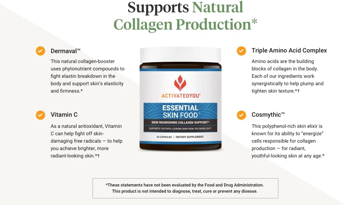 Morning Complete Prebiotics, Probiotics, Green Superfoods with Apple Cinnamon Flavor - Includes Essential Skin Food Collagen and Elastin Support - 30 Servings