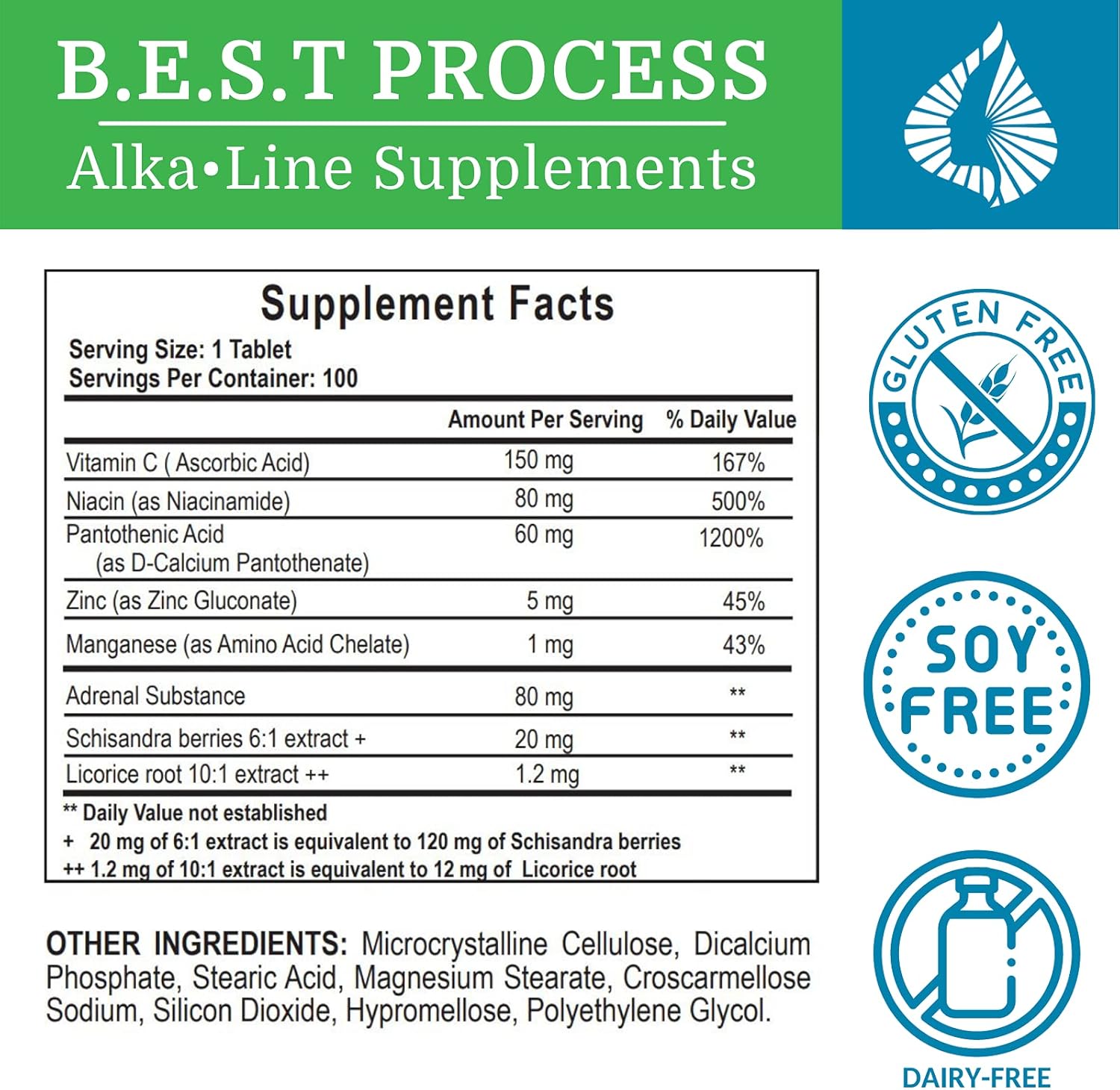 Morter HealthSystem Adrenergy 3 Pack - Premium Alkaline Adrenal Support Supplement with Gland Extract, Adaptogens, Vitamins & Minerals