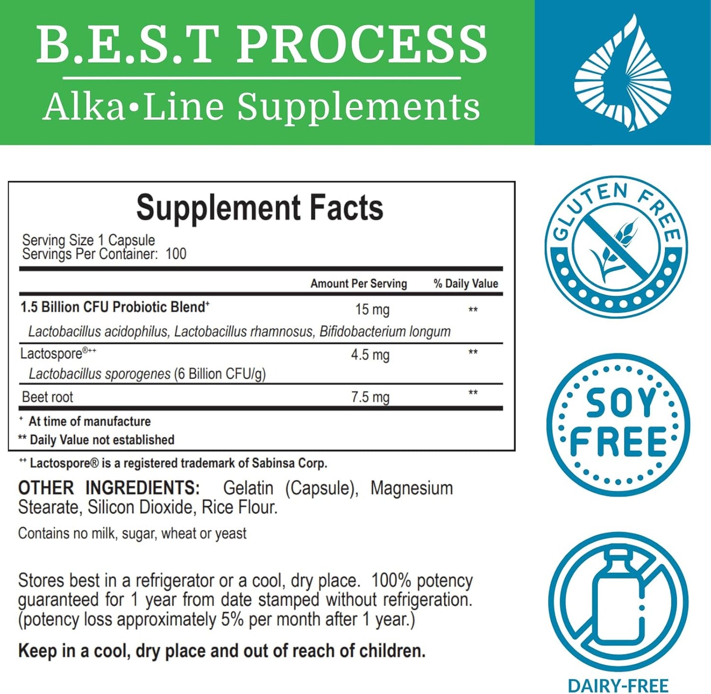 Morter HealthSystem Alkadophilus Alkaline Probiotic & Prebiotic Supplement - 1.5 Billion CFU & Beetroot - No Refrigeration Needed