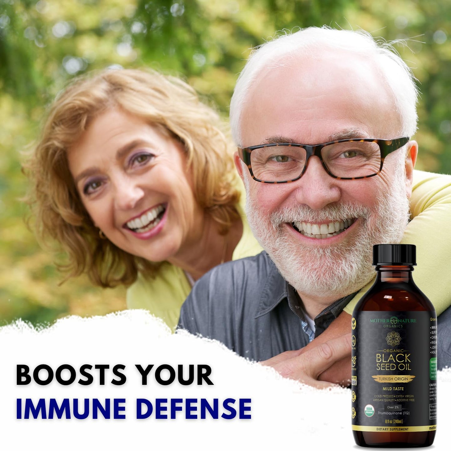 Mother Nature Organics Black Seed Oil: Cold-Pressed, 100% Pure Turkish Cumin Seed Oil for Digestion, Joints, Hair & Skin - 8oz Glass Bottle - BoostGo Australia