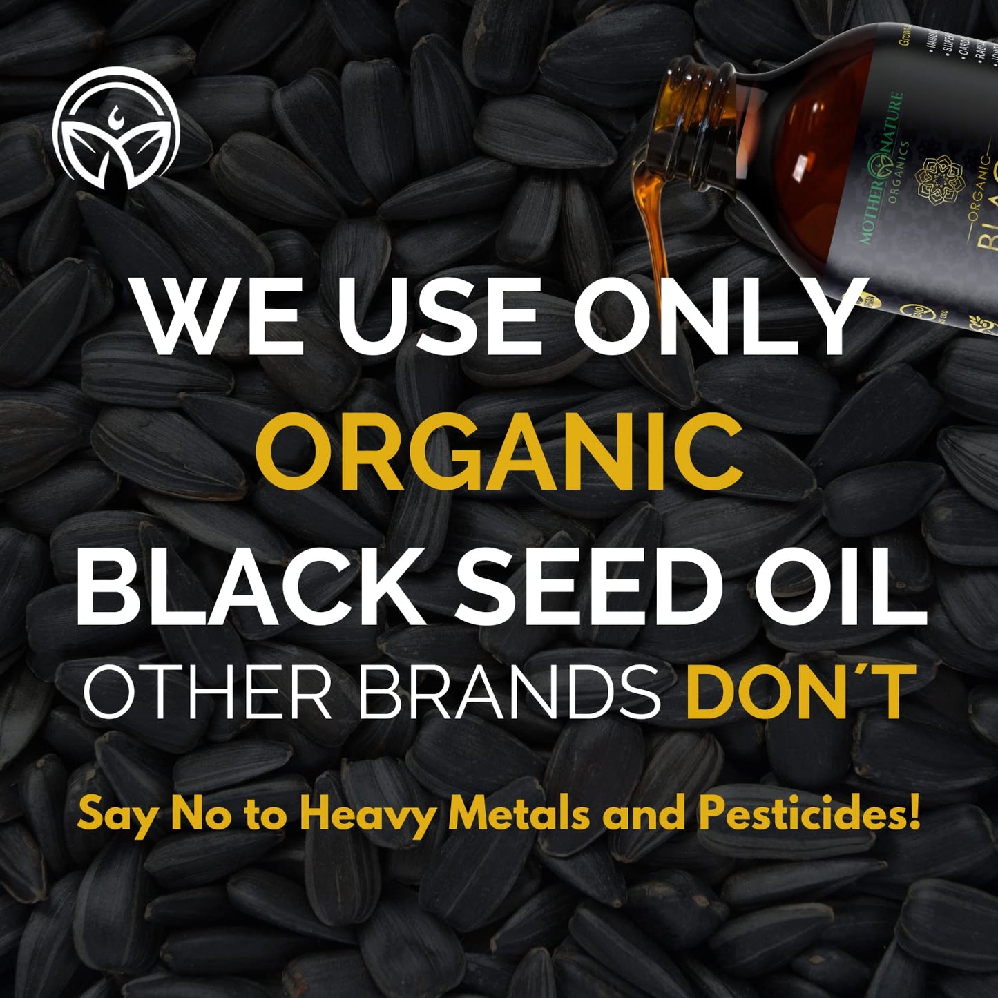 Mother Nature Organics Black Seed Oil: Cold-Pressed, 100% Pure Turkish Cumin Seed Oil for Digestion, Joints, Hair & Skin - 8oz Glass Bottle - BoostGo Australia