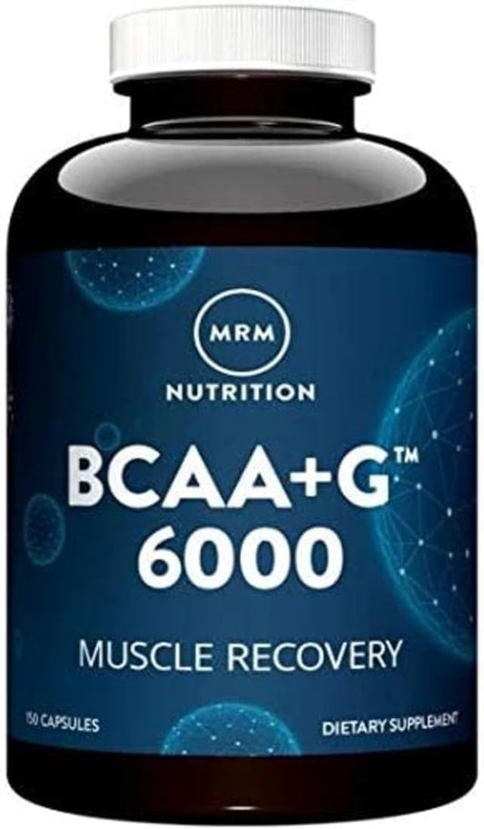 MRM BCAA+G 6000: Ultimate Post-Workout Recovery for Muscle Size & Strength, Reduces Fatigue & Soreness (150 Caps) - BoostGo Australia