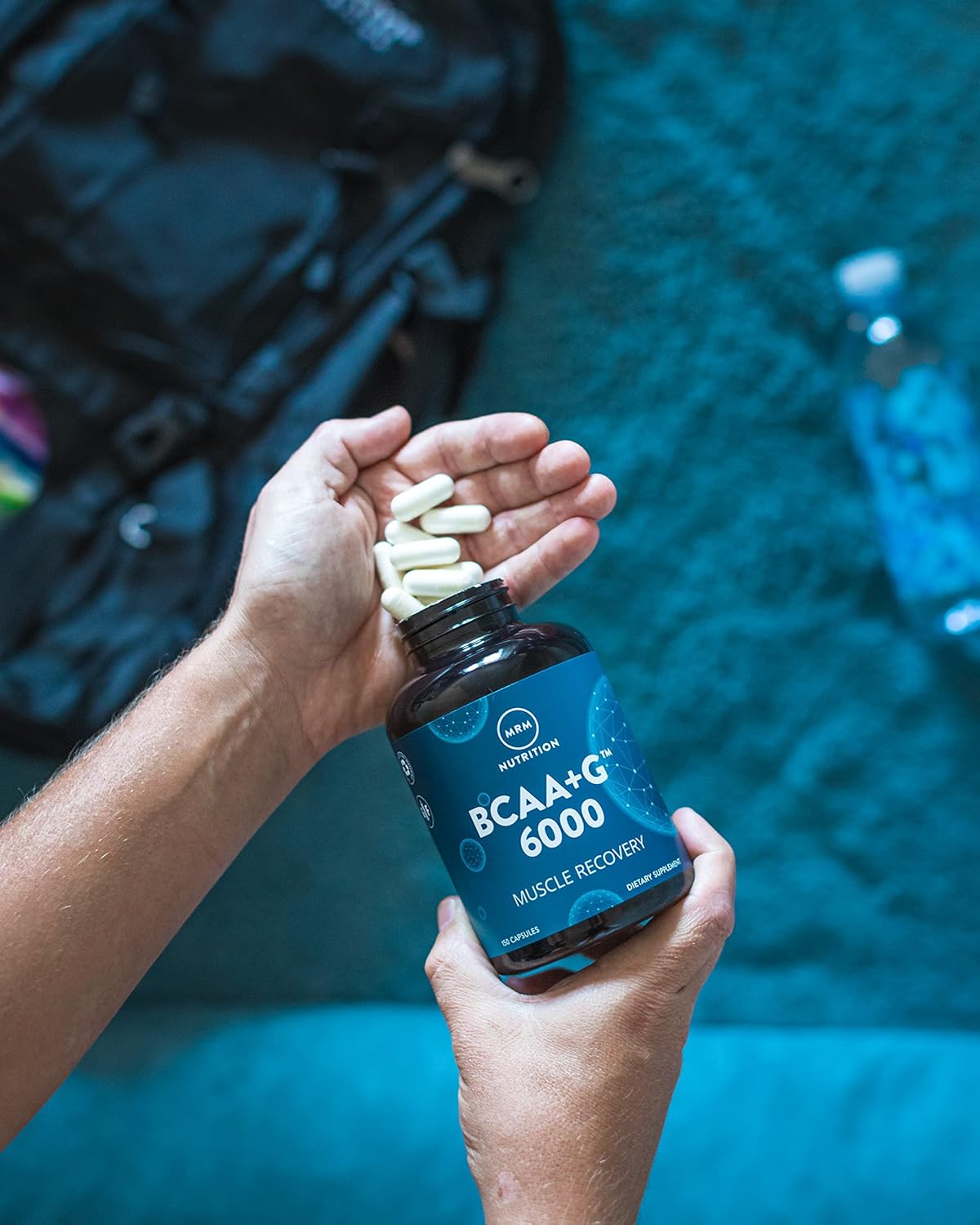 MRM BCAA+G 6000: Ultimate Post-Workout Recovery for Muscle Size & Strength, Reduces Fatigue & Soreness (150 Caps) - BoostGo Australia