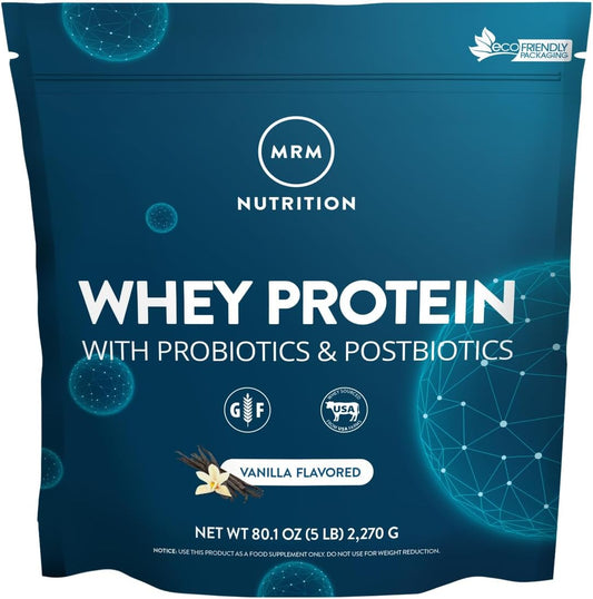 MRM Natural Whey Protein Powder - Premium 5 lbs Container