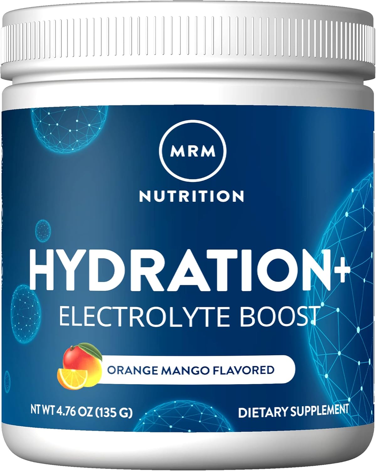MRM Nutrition Hydration + Orange Mango Flavored Electrolyte Boost with Vitamins, Minerals, and Antioxidants - Vegan and Gluten-Free - 15 Servings