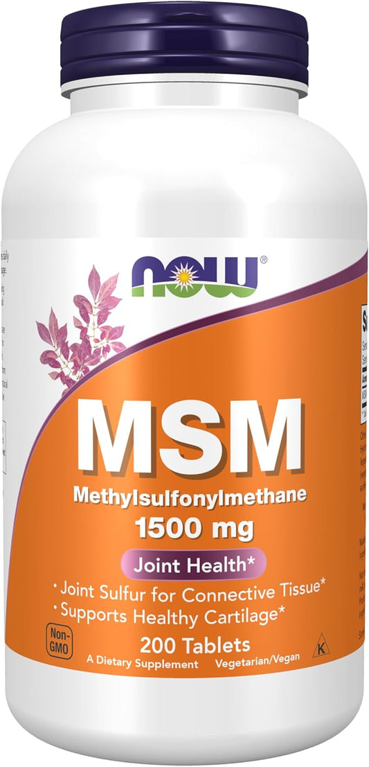 MSM (Methylsulfonylmethane) 1,500 mg Tablets for Healthy Cartilage and Joint Health - 200 Count