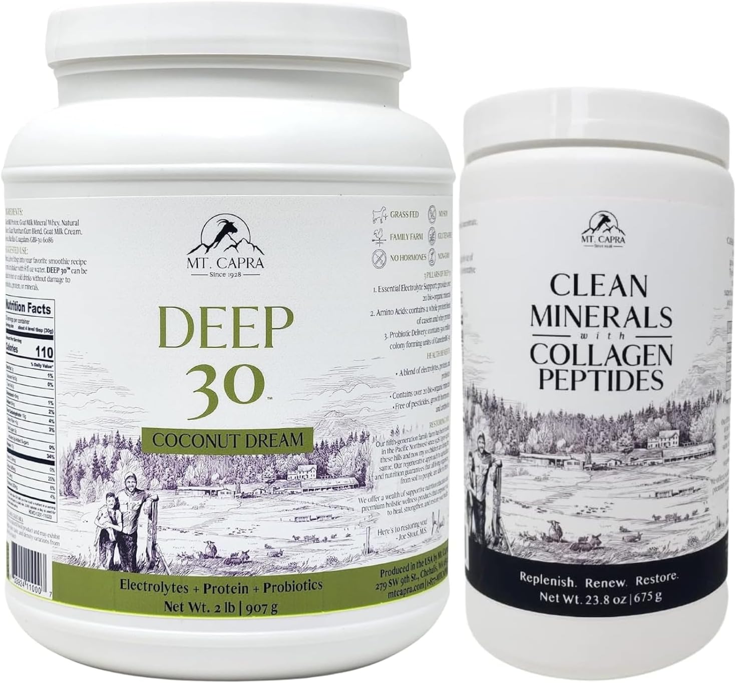 Mt. Capra Deep 30 Coconut + Clean Minerals with Collagen Peptides Bundle - Trusted Since 1928