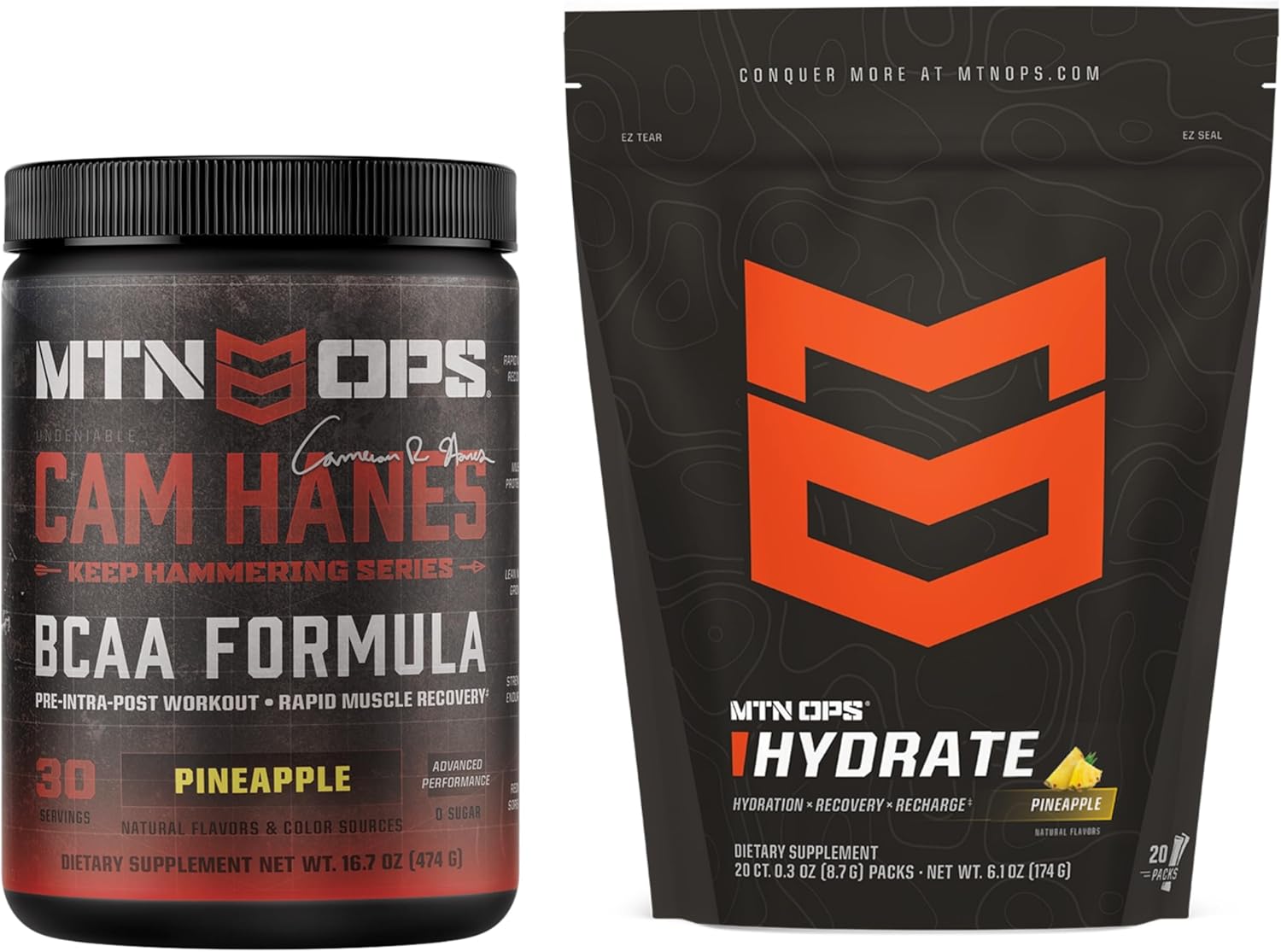 MTN OPS BCAA and Hydrate Pineapple Combo Pack - Pineapple Flavor