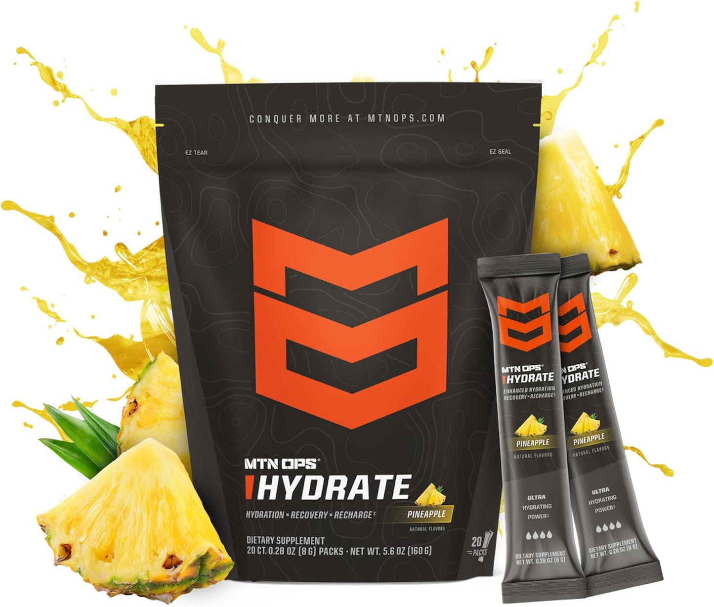 MTN OPS BCAA and Hydrate Pineapple Combo Pack - Pineapple Flavor