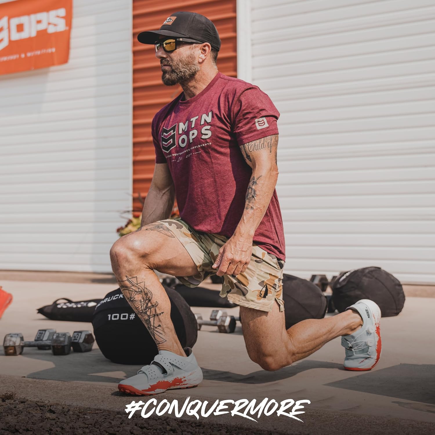 MTN OPS BCAA Powder Tropical Punch Flavor, Cameron Hanes Keep Hammering Series - Zero Sugar, Gluten Free, 30-Serving Tub for Muscle Recovery