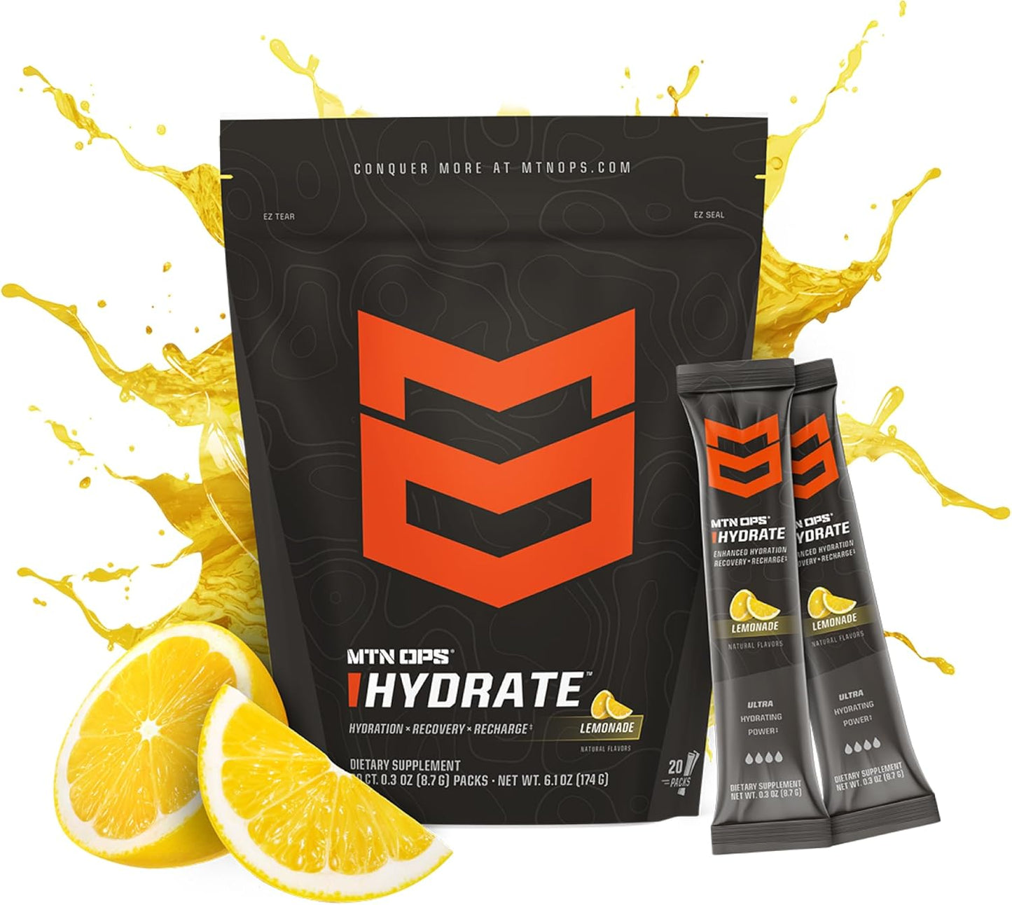 MTN OPS Citrus Bliss Ignite and Lemonade Hydrate Bundle for Energy and Hydration