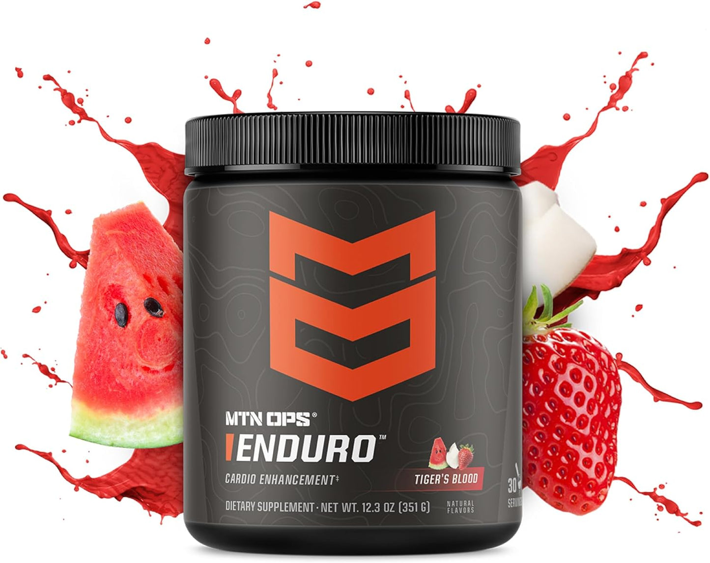 MTN OPS Enduro Nitric Oxide Supplement with Magnesium Citrate - Tiger's Blood Flavor - 30 Servings