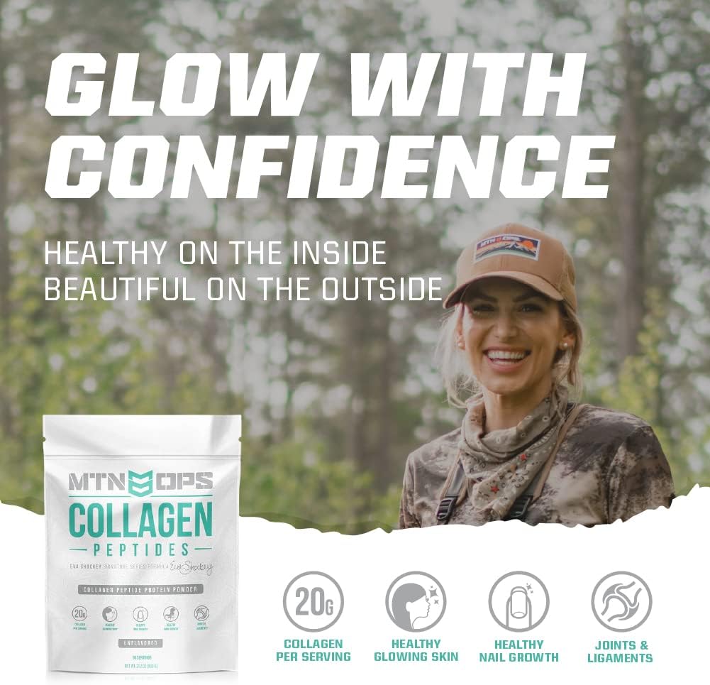 MTN OPS Eva Shockey Collagen Peptide Protein Powder - 20 Servings, 21.2 oz