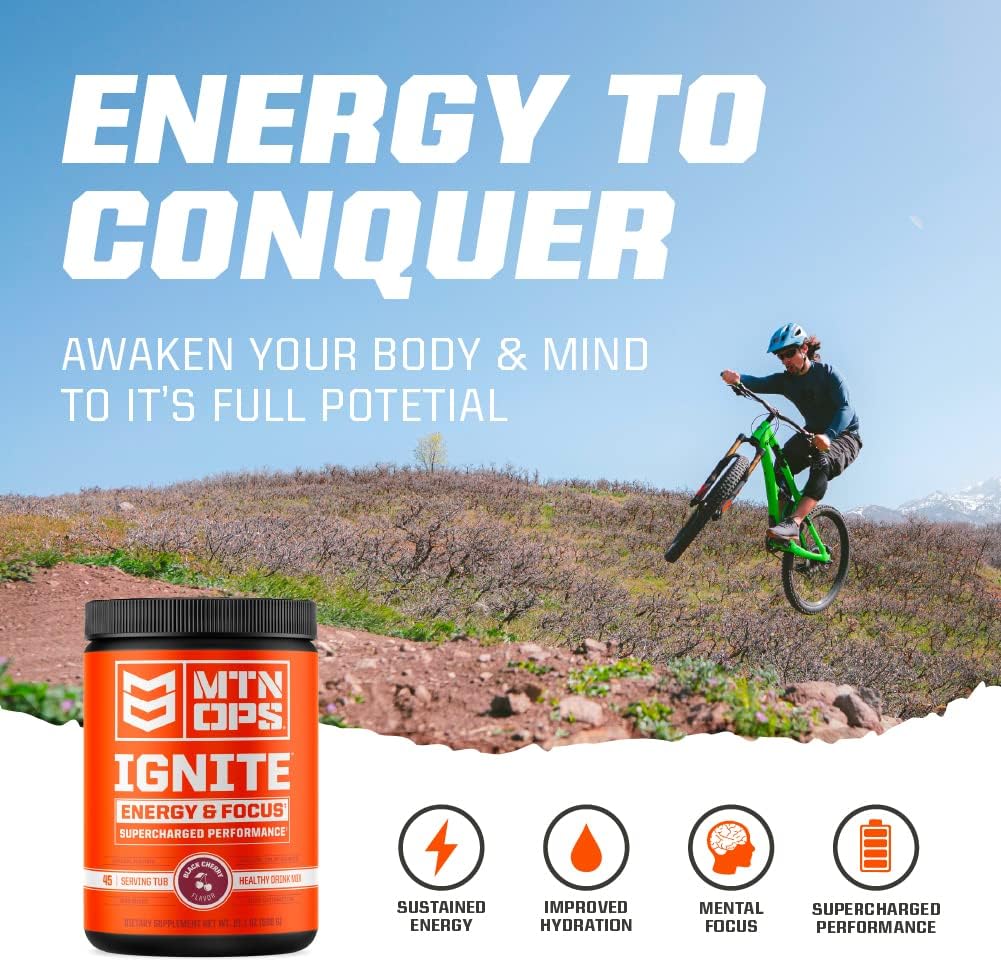 MTN OPS Ignite Hush Lemonade Energy Drink Mix - 45 Servings