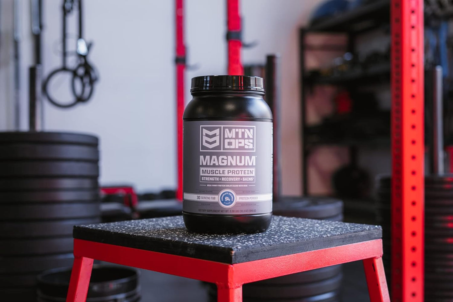 MTN OPS Magnum Strawberries & Cream Protein Powder - 23g Whey Isolate & Milk Protein, BCAAs, Sugar-Free, Gluten-Free - 30 Servings