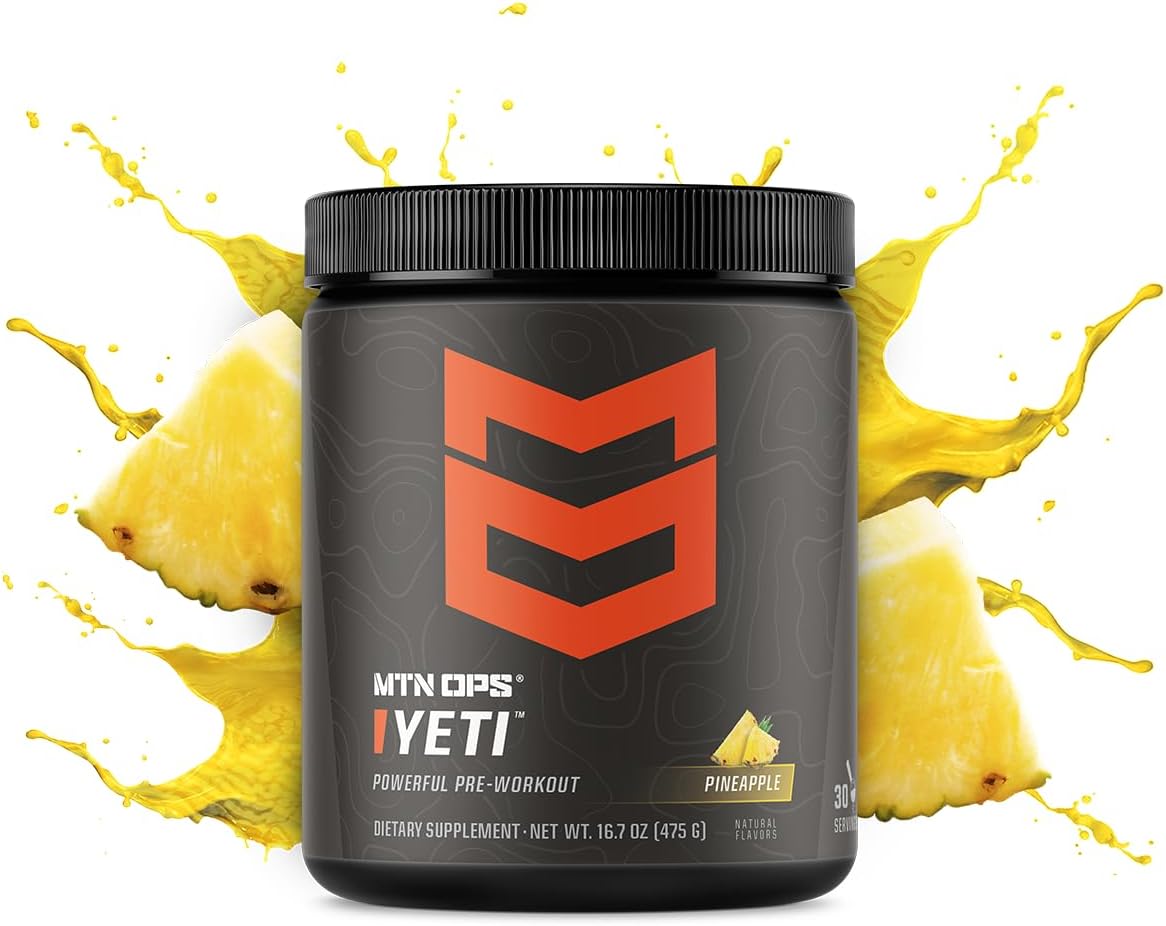 MTN OPS Yeti and BCAA Pineapple Bundle - Energy and Recovery Supplement Pack for Athletes