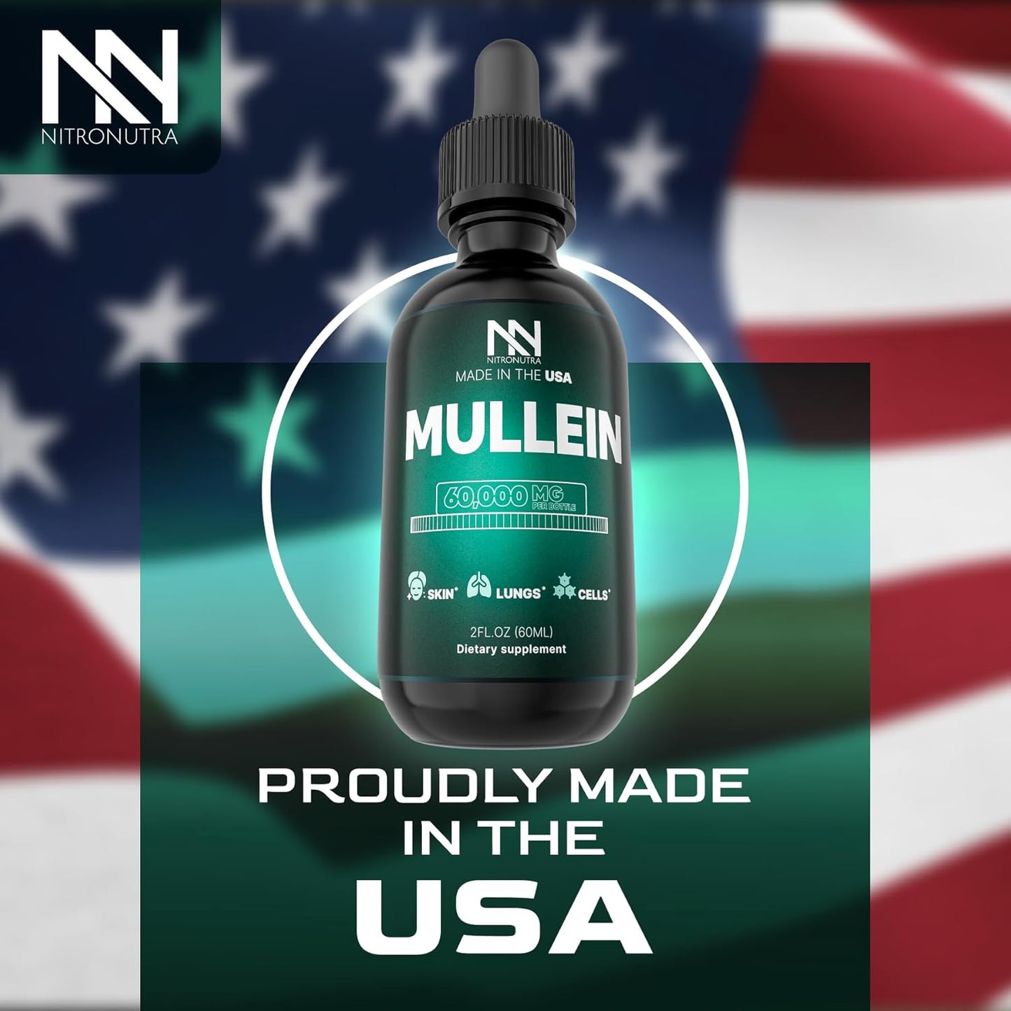 Mullein Drops for Lungs - Lung Cleanse & Detox Support - Smokers Lung Detox - Immune Boost - Mullein Leaf Extract Tincture