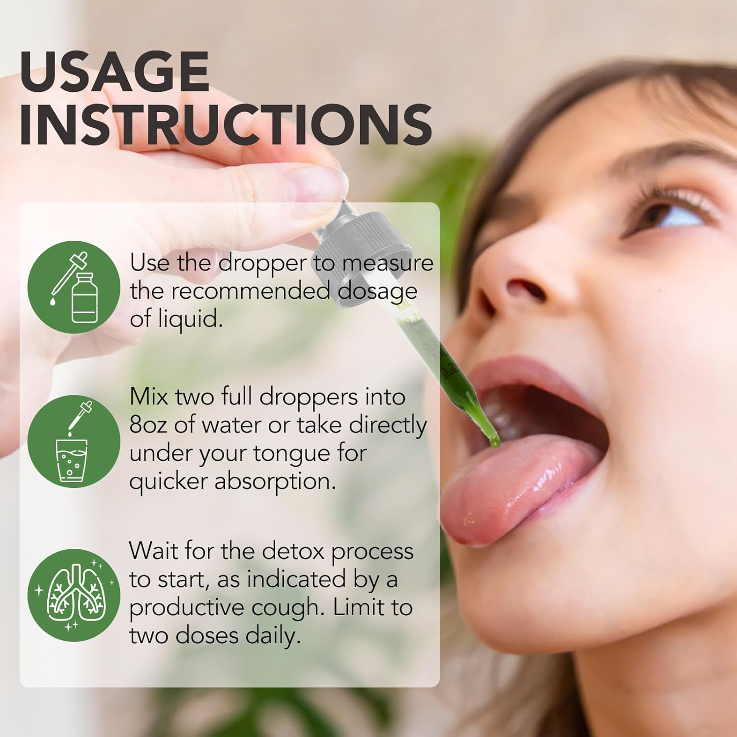 Mullein Leaf and Soursop Bitters Drops - Herbal Lung Cleanse and Multivitamin Supplement for Men and Women