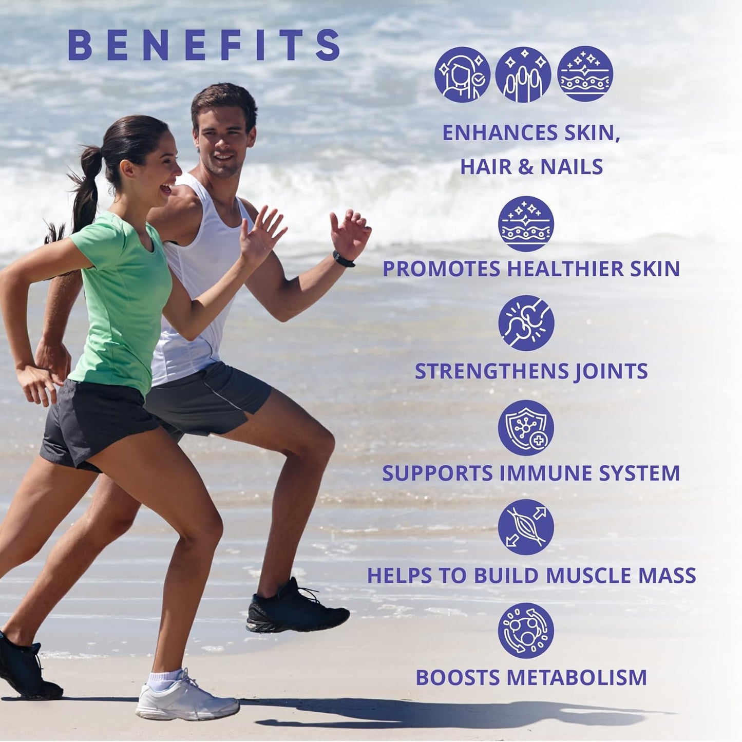 Multi Collagen Peptides Powder for Skin, Hair, Nail & Joint Support | Teami Marine Collagen Powder for Women & Men | Butterfly colageno hidrolizado | Delicious Taste | 10g per Serving - BoostGo Australia